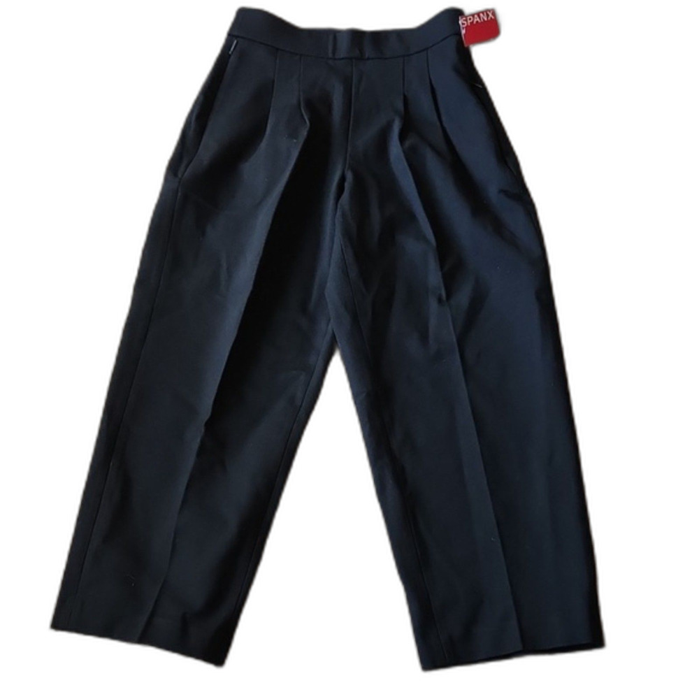 NWT SPANX Ponte Pleated Tapered Ankle Pant, Classic Black, Size S Petite, 22130Q - Picture 3 of 11